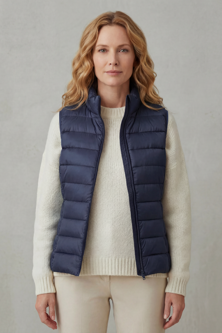 Quilted Puffer Gilet with High Neck and Zip Front Modeberg Bern