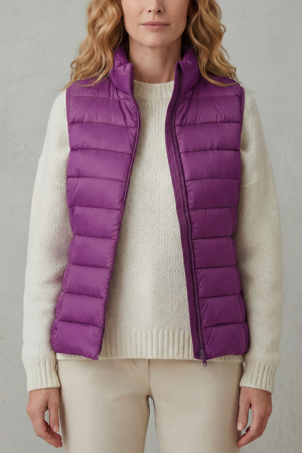 Quilted Puffer Gilet with High Neck and Zip Front Modeberg Bern