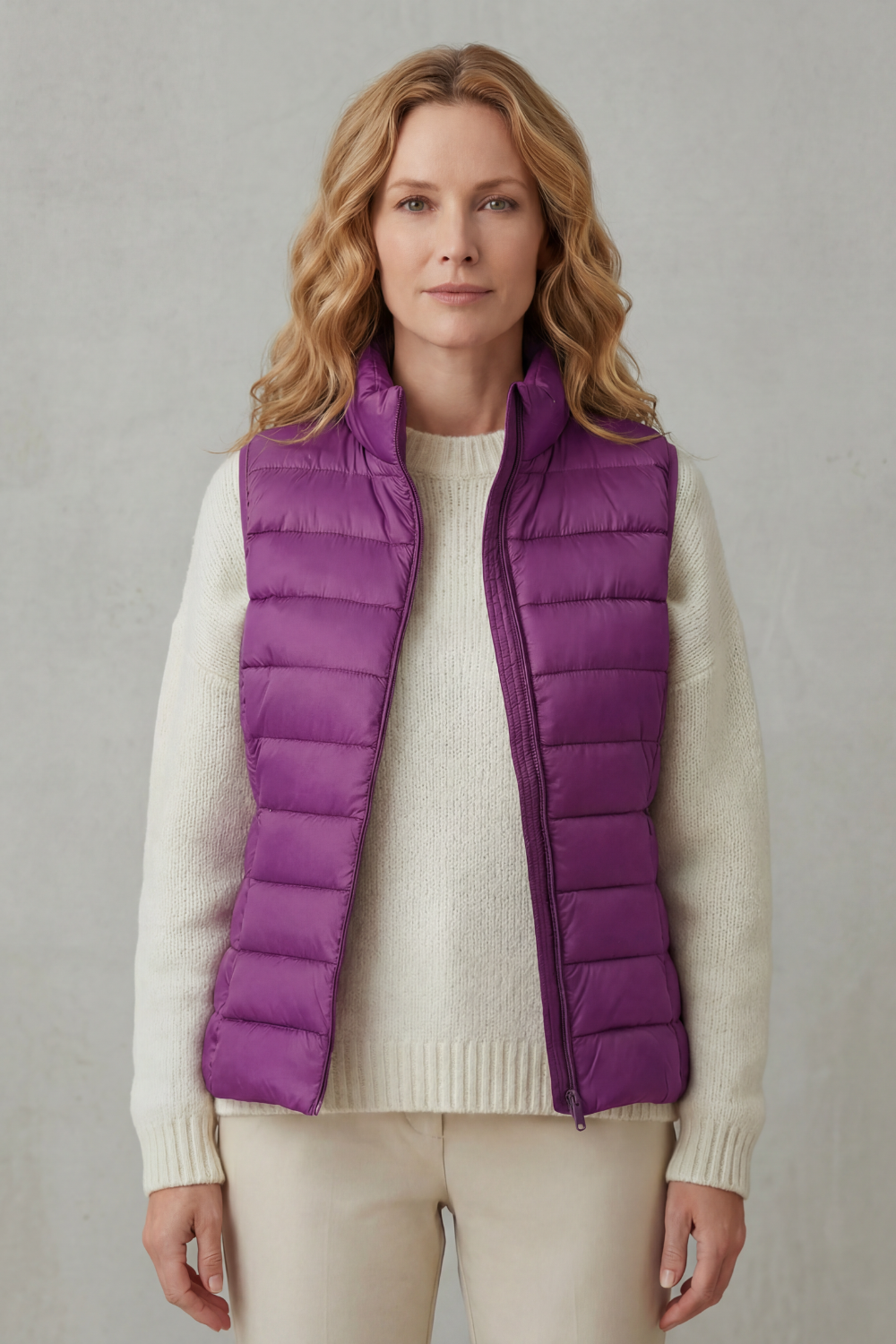 Quilted Puffer Gilet with High Neck and Zip Front Modeberg Bern