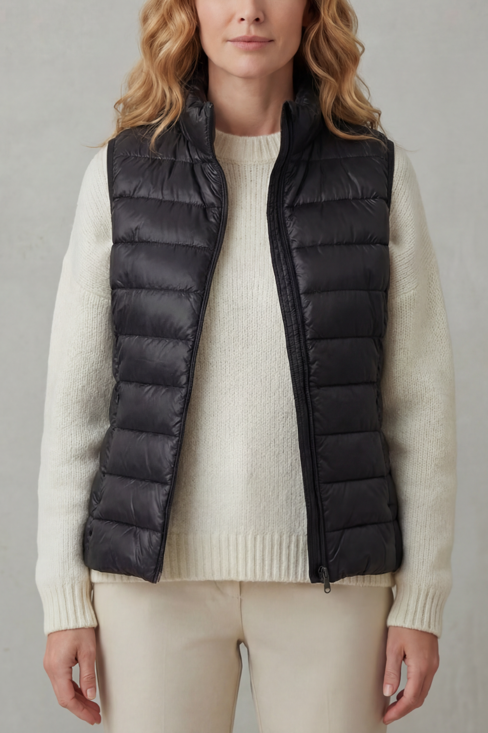 Quilted Puffer Gilet with High Neck and Zip Front Modeberg Bern