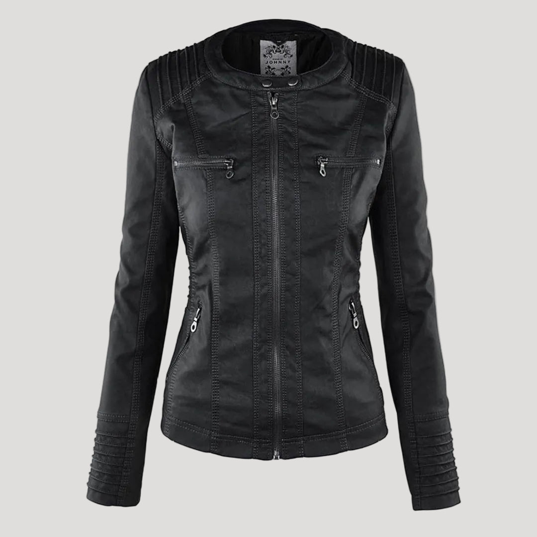 Faux Leather Jacket with Removable Hood and Water-Resistant Coating Modeberg Bern