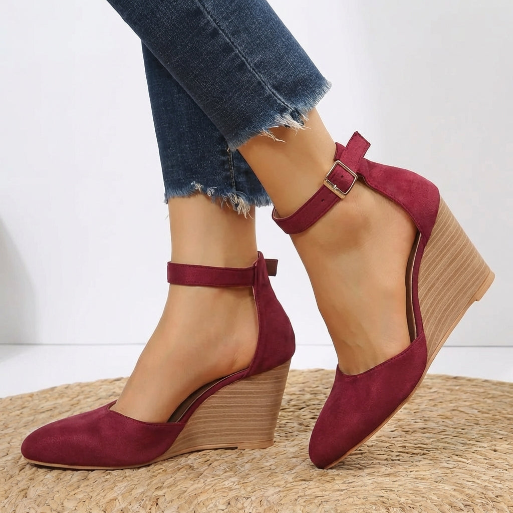 Pointed Toe Ankle Strap Wedge Heels Modeberg Bern