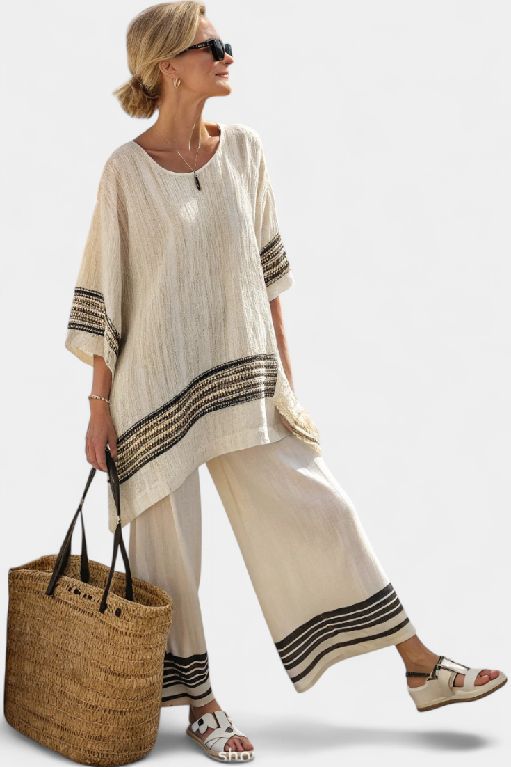 Elira™ Zweiteiler-Set mit Streifen und Oversize-Look Modeberg Bern