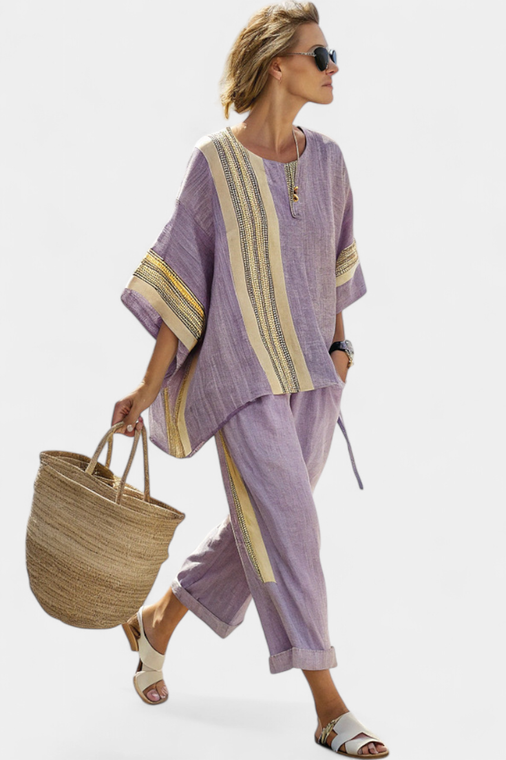 Elira™ Zweiteiler-Set mit Streifen und Oversize-Look Modeberg Bern