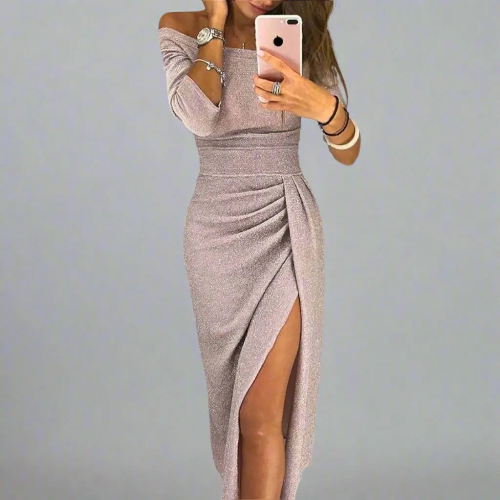 Eliza™ Funkelndes Abendkleid mit Schlitz Modeberg Bern