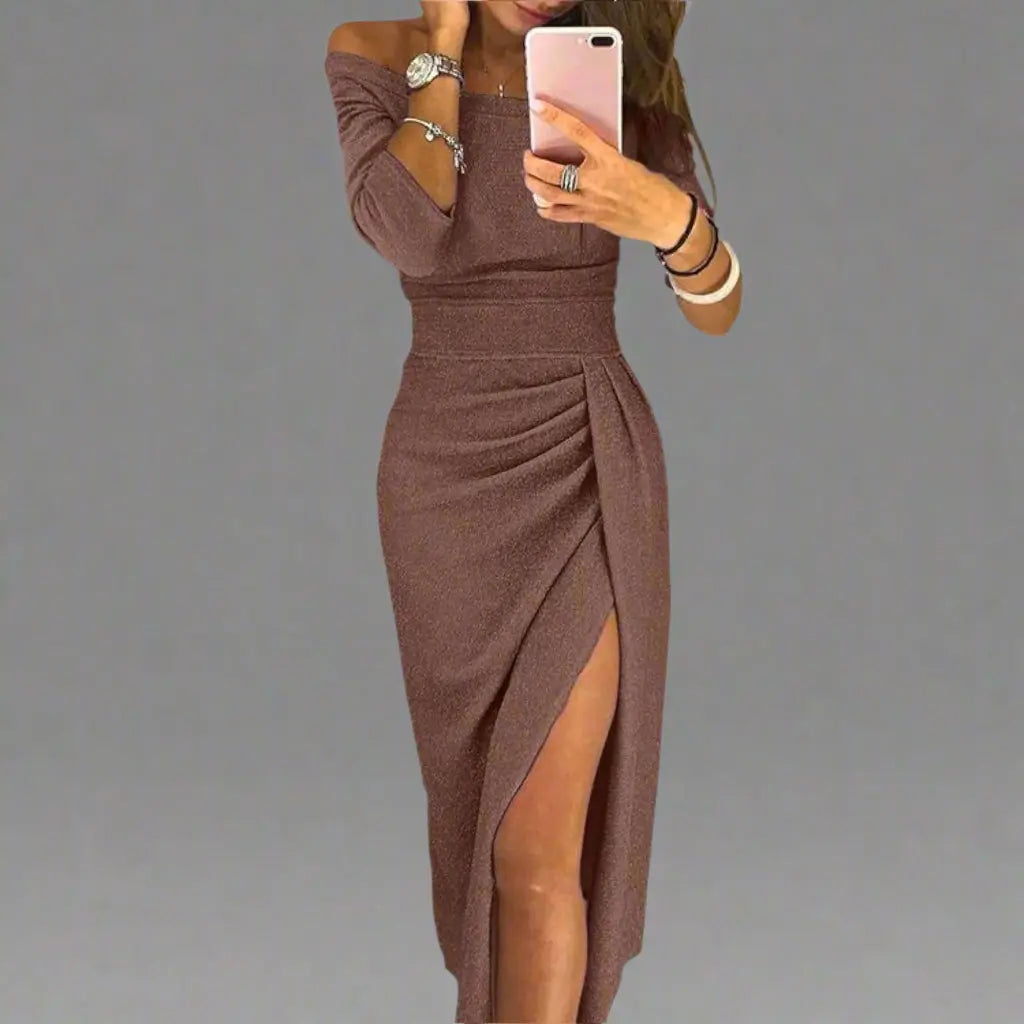 Eliza™ Funkelndes Abendkleid mit Schlitz Modeberg Bern