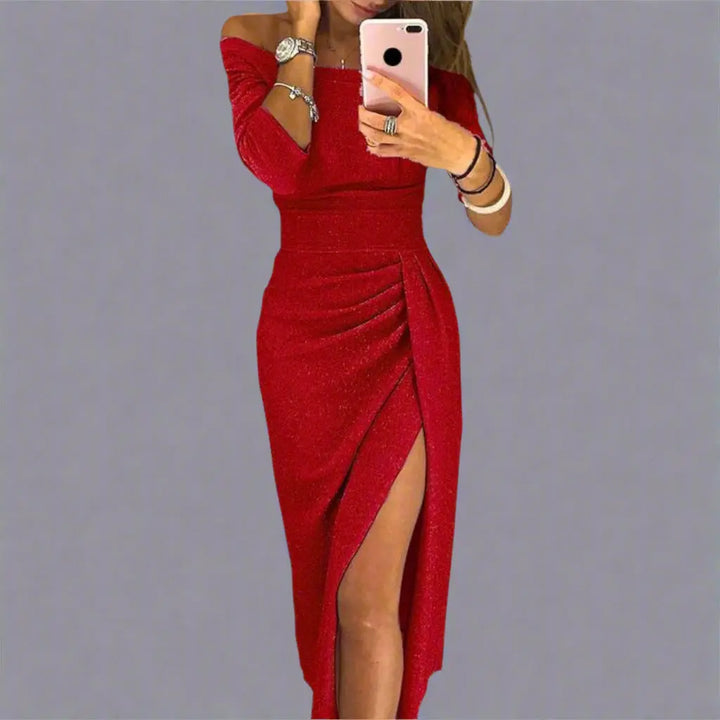 Eliza™ Funkelndes Abendkleid mit Schlitz Modeberg Bern