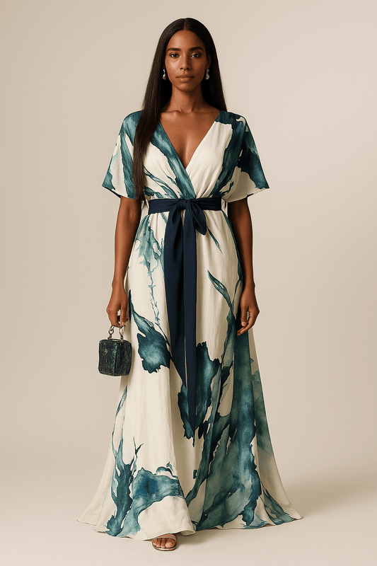 Elvano™ Maxikleid mit Aquarellmuster Modeberg Bern