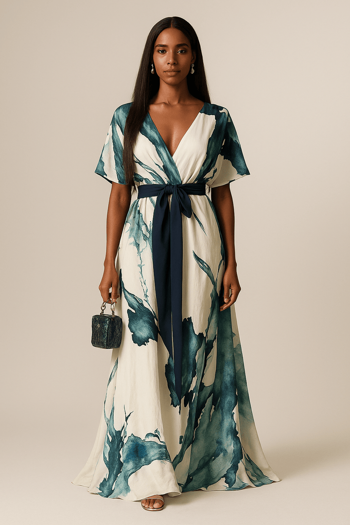 Elvano™ Maxikleid mit Aquarellmuster Modeberg Bern