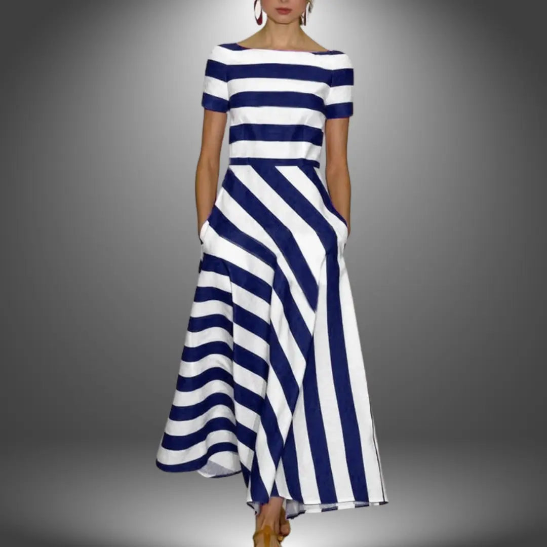 Franka™ – Gestreiftes Maxikleid mit elegantem Stil Modeberg Bern