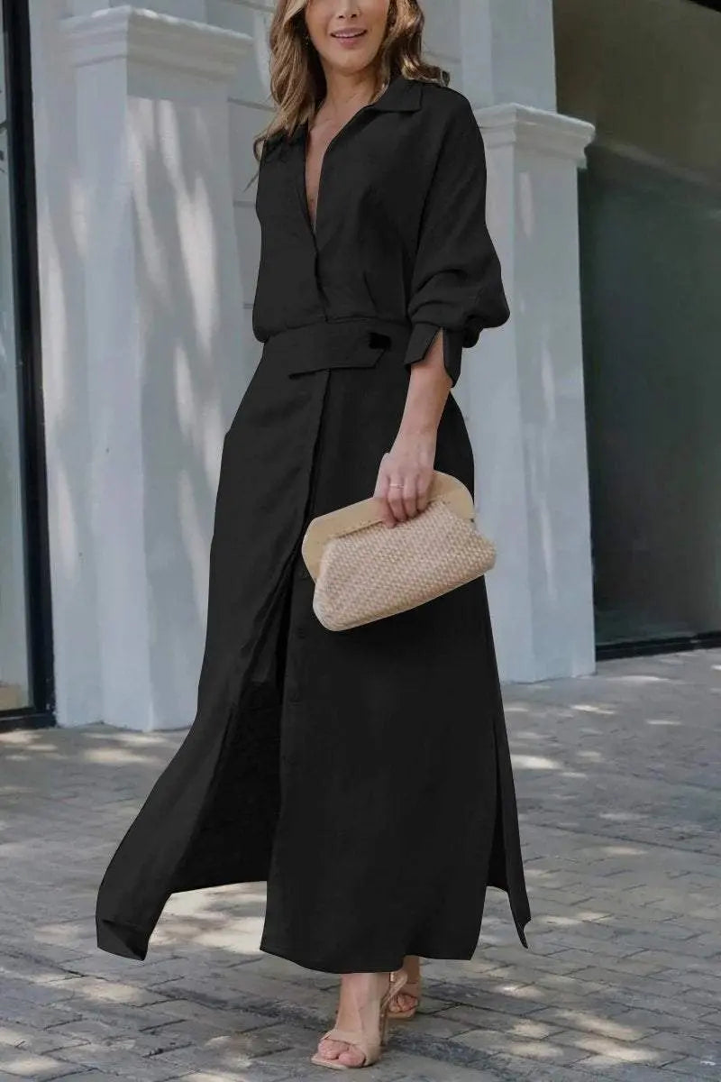 Jeanina™ Maxikleid mit V-Ausschnitt Modeberg Bern