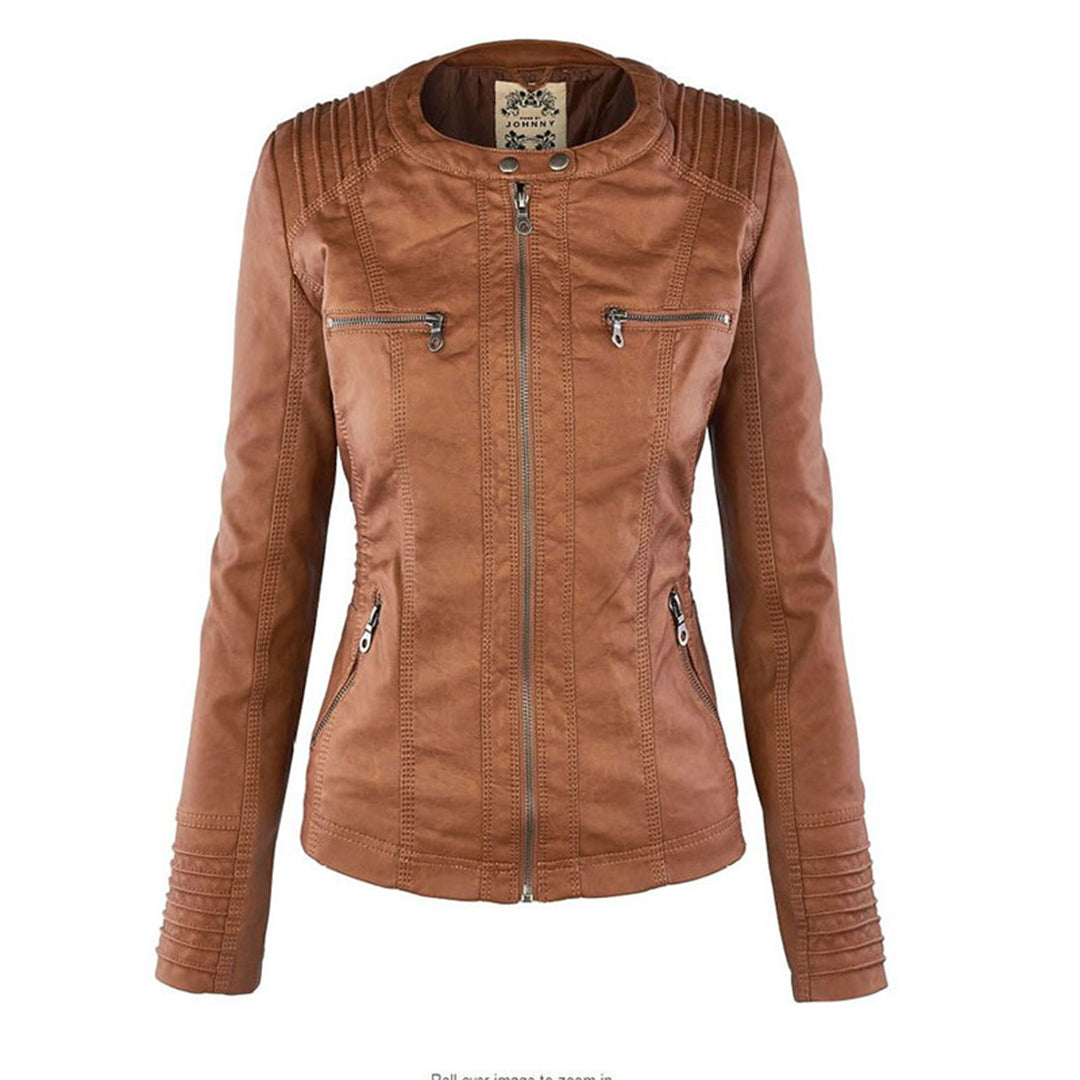 Faux Leather Jacket with Removable Hood and Water-Resistant Coating Modeberg Bern
