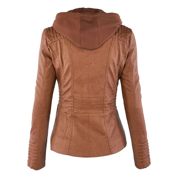 Faux Leather Jacket with Removable Hood and Water-Resistant Coating Modeberg Bern