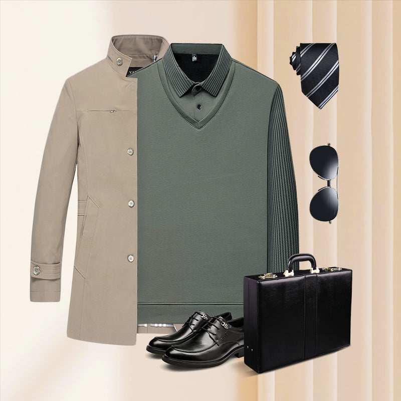 Nerik™ Gestreiftes Zweiteiler Hemd Modeberg Bern