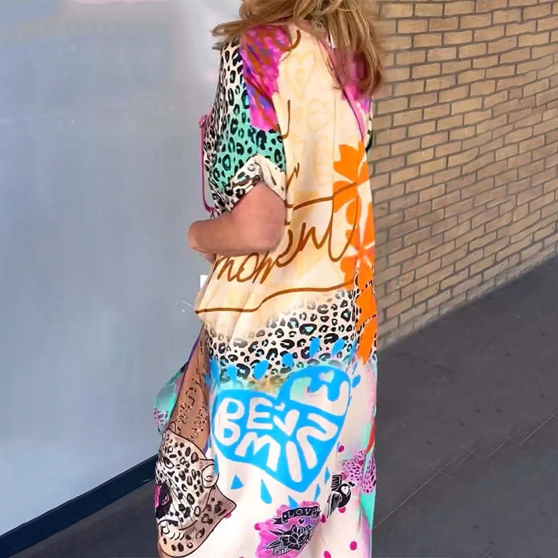 Lena™ Kurzes Damenkleid mit lässigem Leopardenmuster Modeberg Bern
