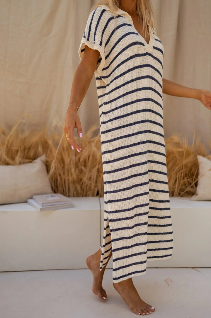 Linnea™ Gestreiftes Strickkleid Modeberg Bern