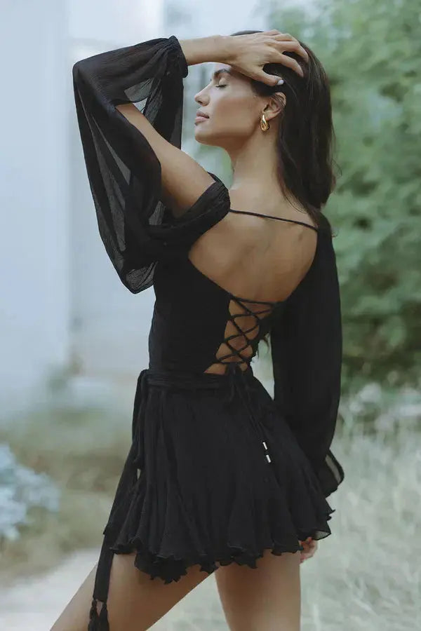 Liora™ Mini-Kleid mit Ballonärmeln Modeberg Bern