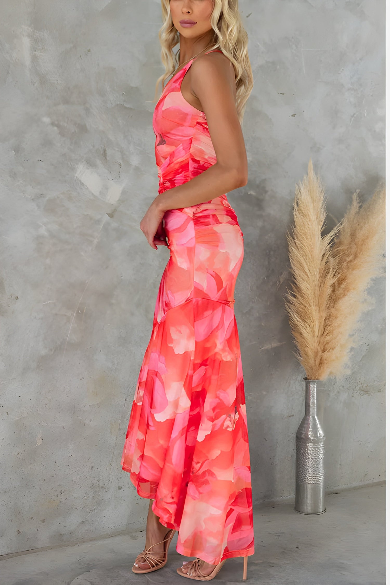 Lorena™ Langes Kleid mit Aquarellmuster Modeberg Bern