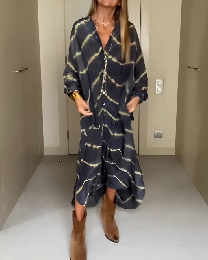 Marvella™ Gestreiftes Maxi Boho Kleid Modeberg Bern