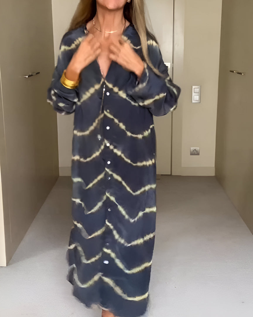 Marvella™ Gestreiftes Maxi Boho Kleid Modeberg Bern