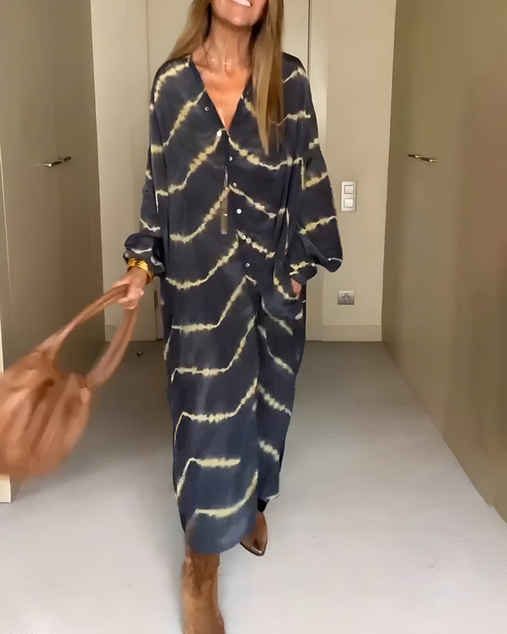 Marvella™ Gestreiftes Maxi Boho Kleid Modeberg Bern