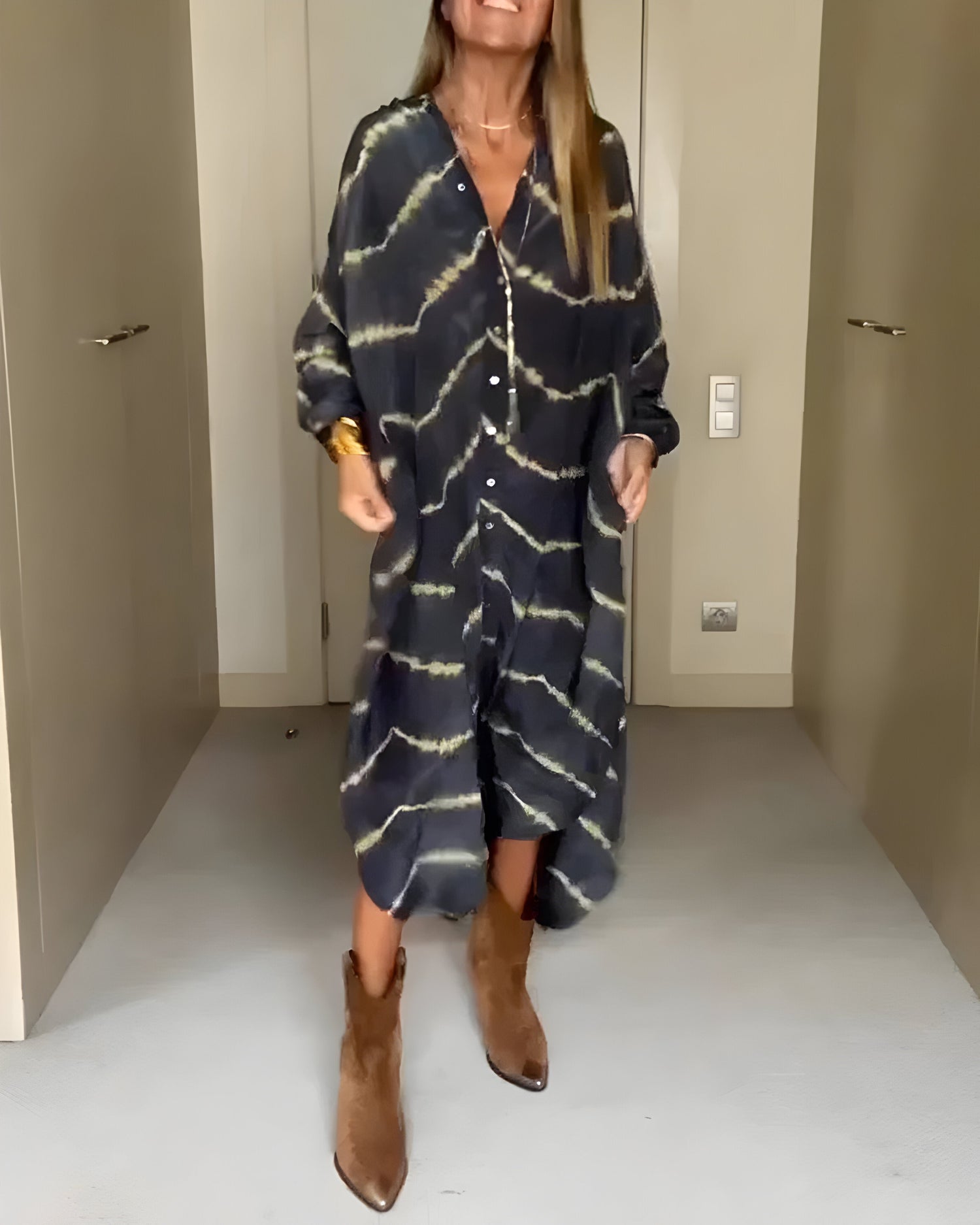 Marvella™ Gestreiftes Maxi Boho Kleid Modeberg Bern