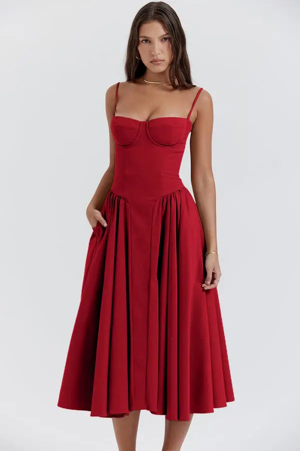 Melis™ Korsett-Midikleid ohne Ärmel Modeberg Bern