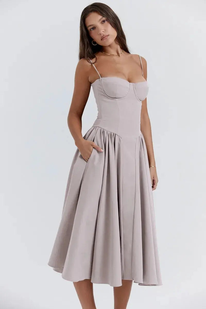 Melis™ Korsett-Midikleid ohne Ärmel Modeberg Bern