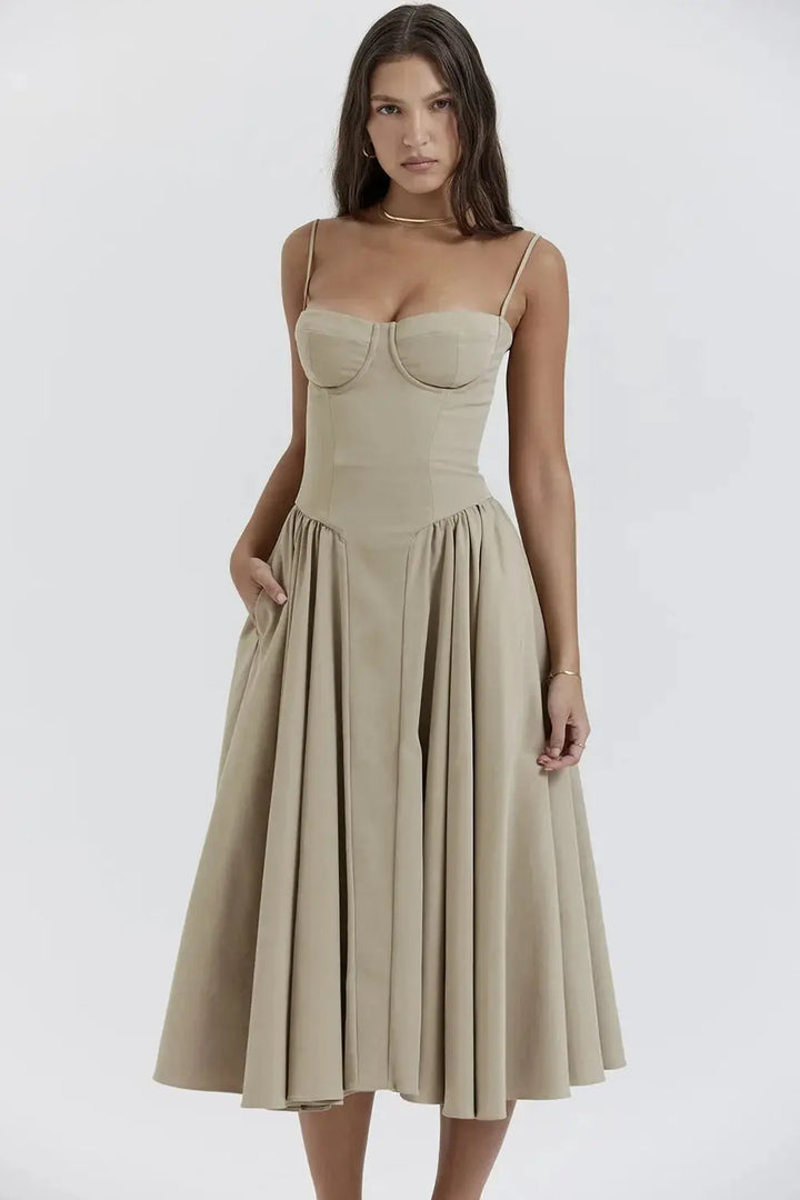 Melis™ Korsett-Midikleid ohne Ärmel Modeberg Bern