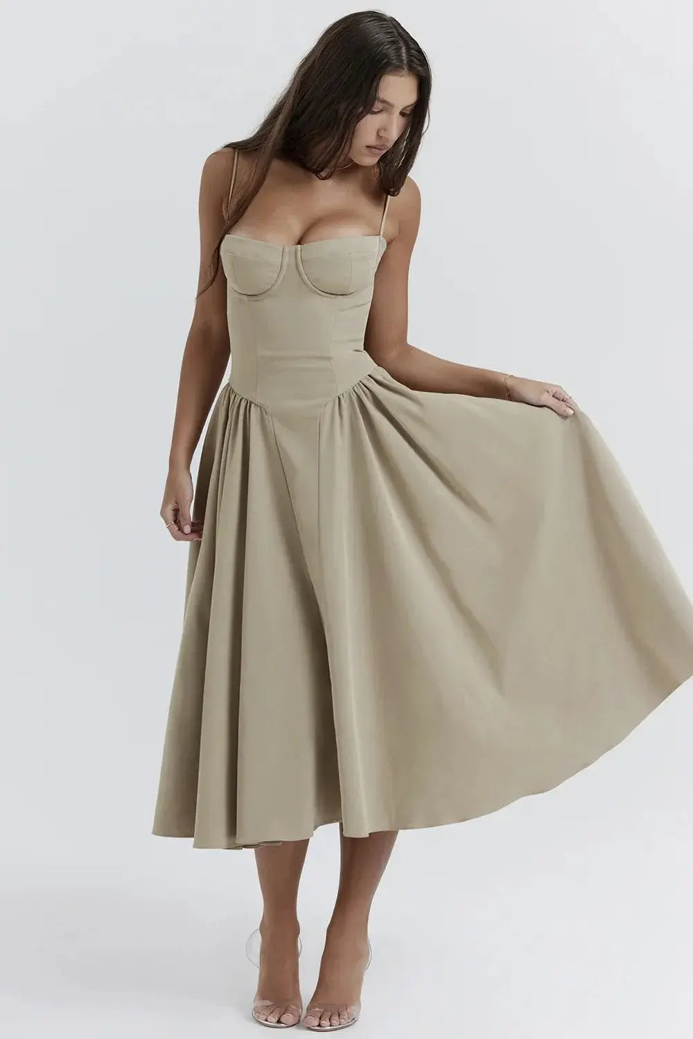 Melis™ Korsett-Midikleid ohne Ärmel Modeberg Bern
