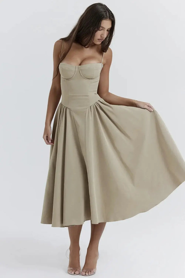 Melis™ Korsett-Midikleid ohne Ärmel Modeberg Bern