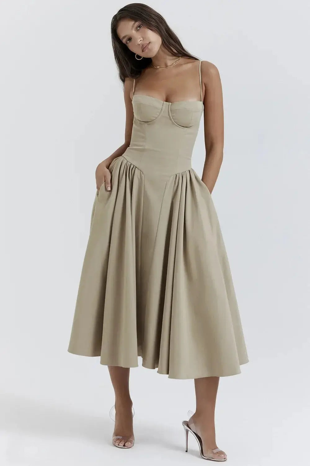 Melis™ Korsett-Midikleid ohne Ärmel Modeberg Bern