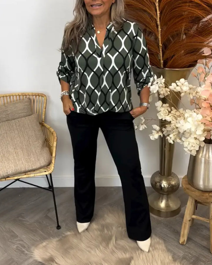 Melua™ – Lässige Bluse mit elegantem Muster Modeberg Bern