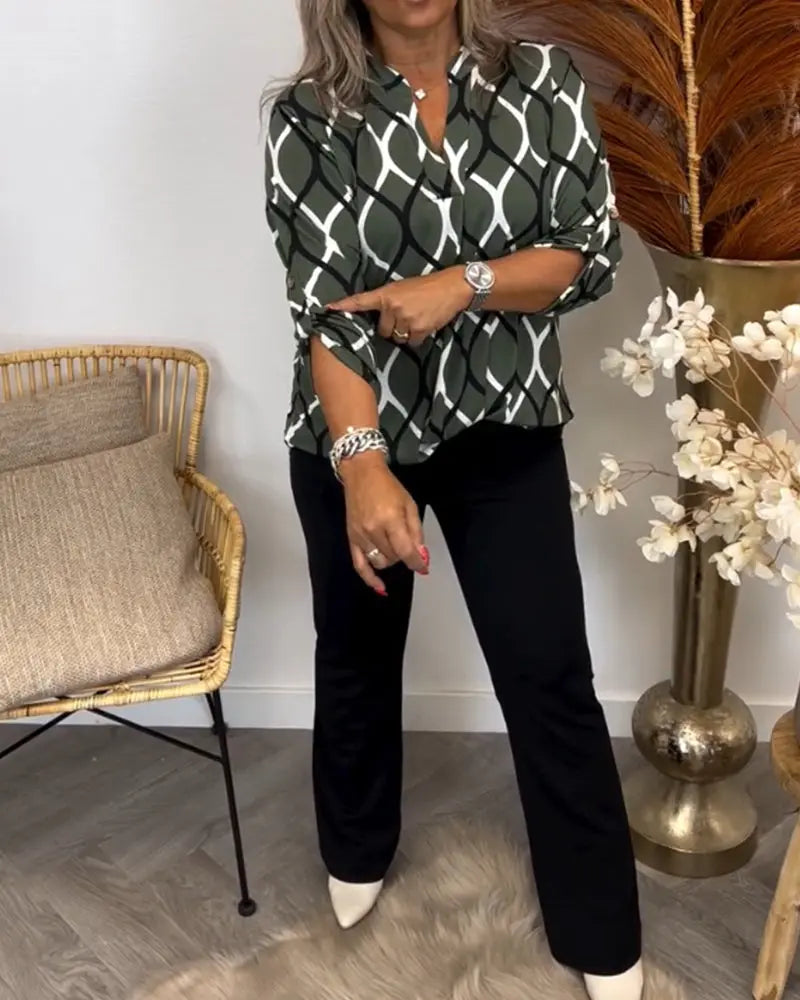 Melua™ – Lässige Bluse mit elegantem Muster Modeberg Bern