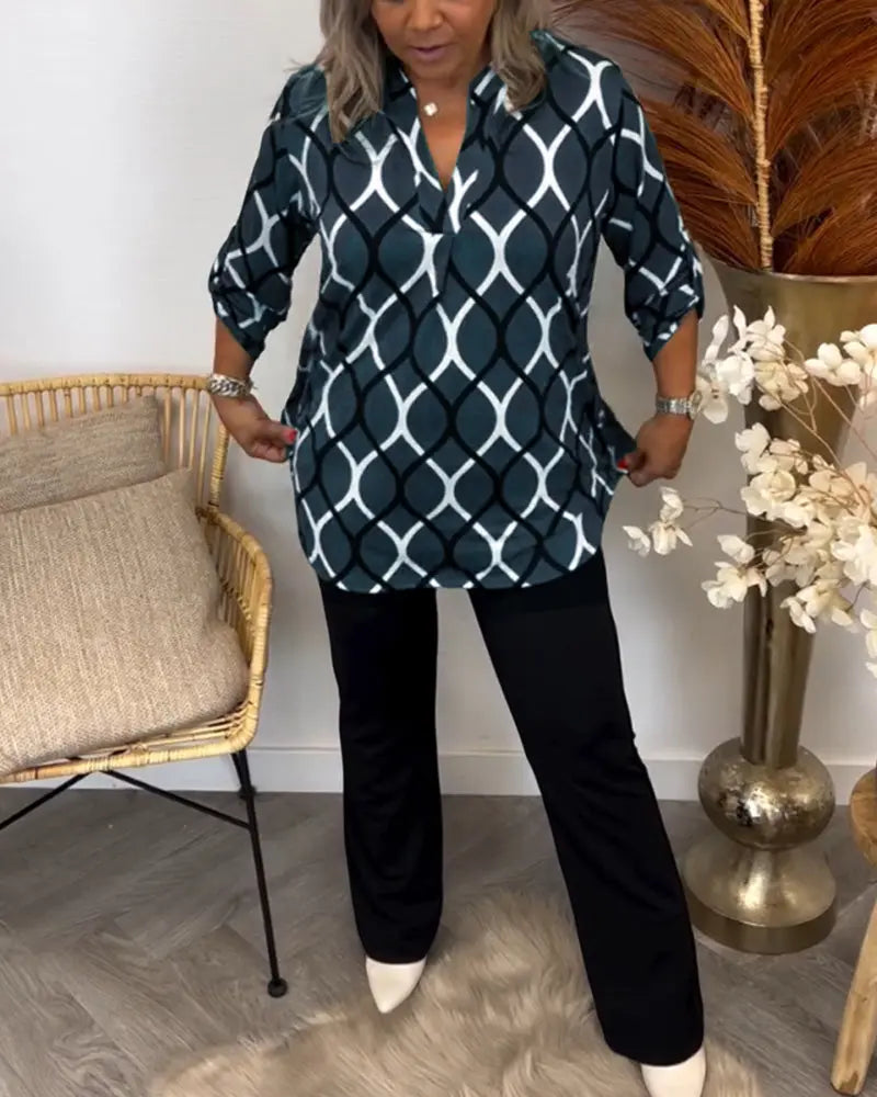 Melua™ – Lässige Bluse mit elegantem Muster Modeberg Bern