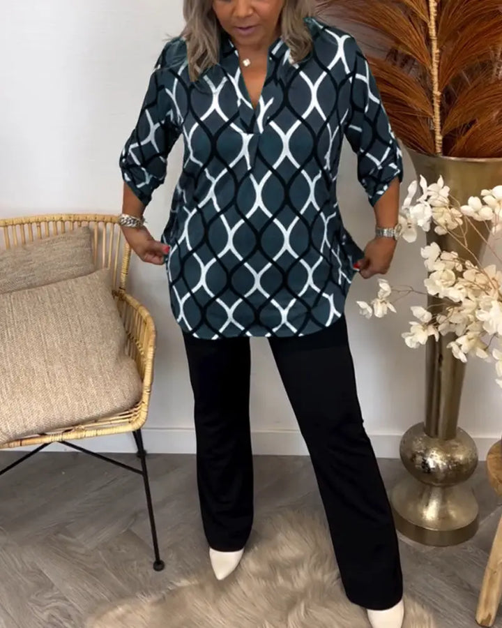 Melua™ – Lässige Bluse mit elegantem Muster Modeberg Bern