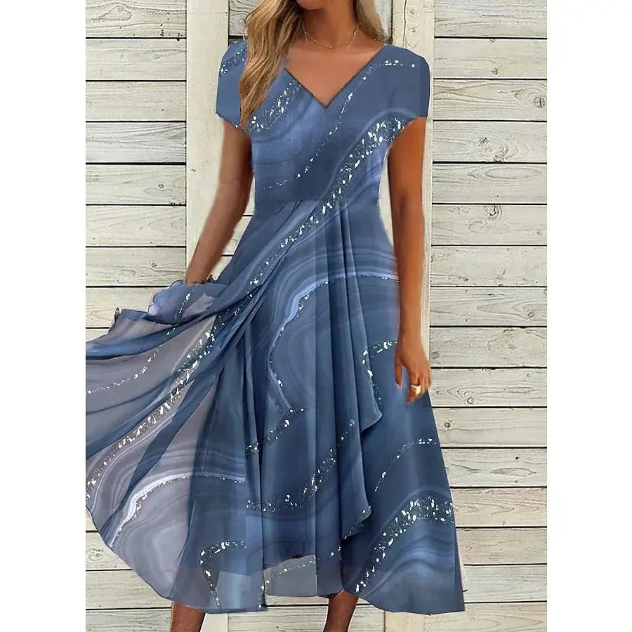 Noelia™ Feminines V-Ausschnitt-Kleid Modeberg Bern