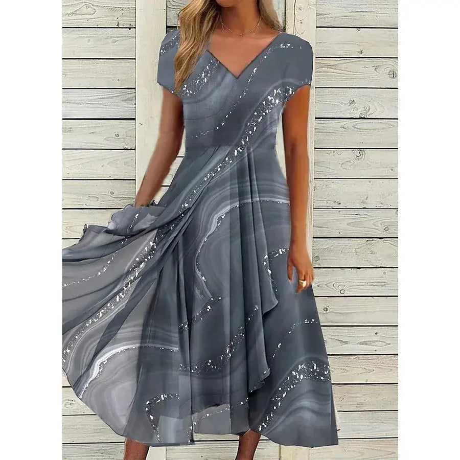 Noelia™ Feminines V-Ausschnitt-Kleid Modeberg Bern