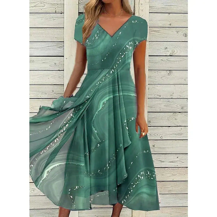 Noelia™ Feminines V-Ausschnitt-Kleid Modeberg Bern