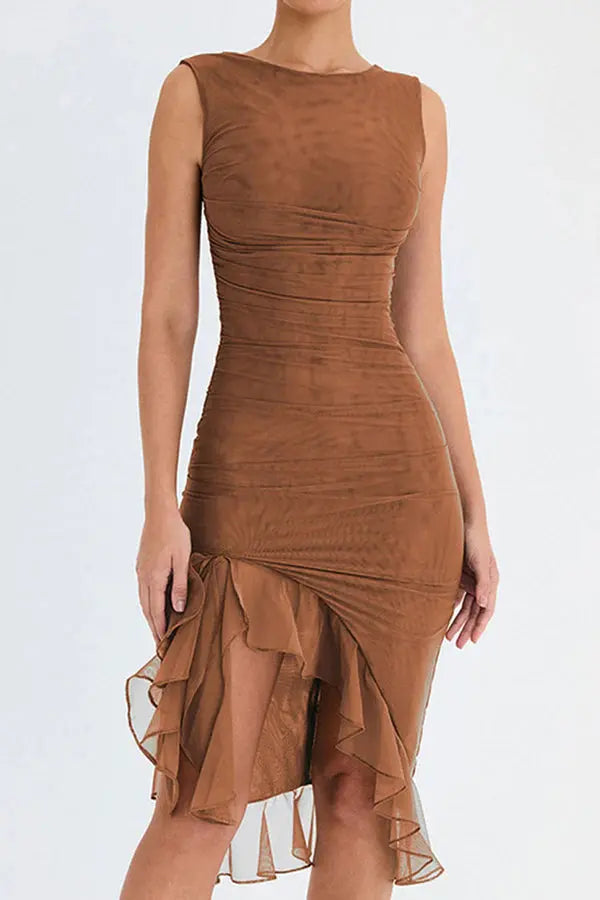 Norah™ Midikleid mit Rüschen Modeberg Bern