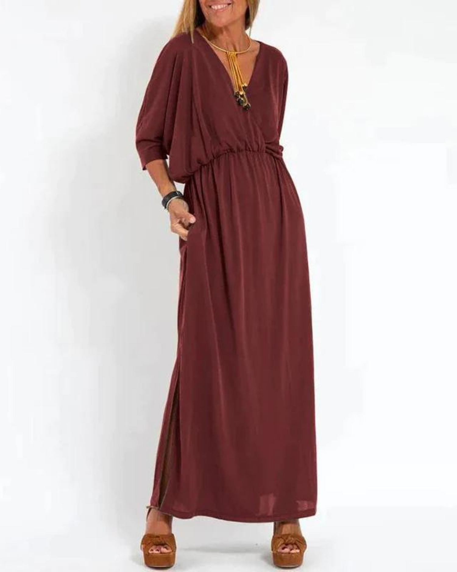Odina™ Vintage-inspiriertes Maxikleid Modeberg Bern