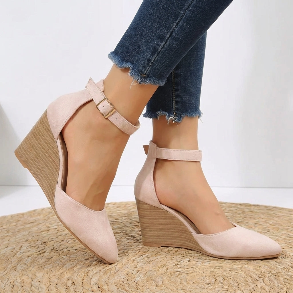 Pointed Toe Ankle Strap Wedge Heels Modeberg Bern