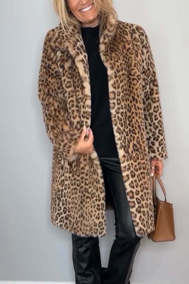 Leopard Print Insulated Winter Coat for Women Modeberg Bern