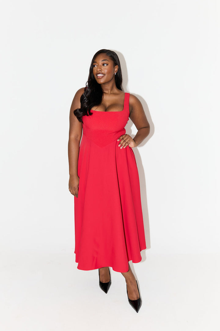 Renée™ Zeitloses Midikleid mit fließendem Schnitt Modeberg Bern