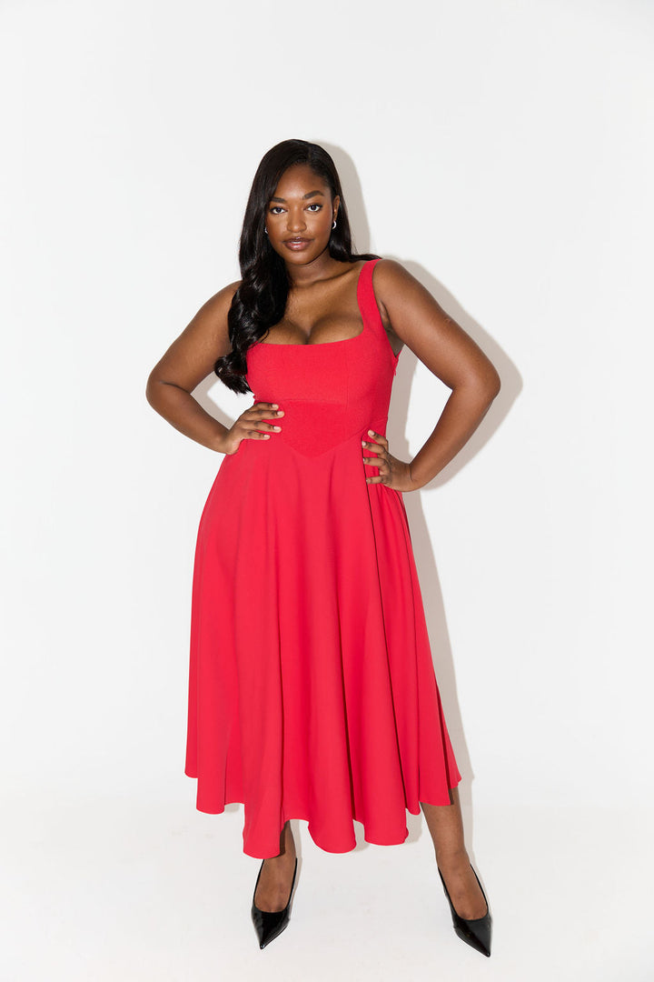 Renée™ Zeitloses Midikleid mit fließendem Schnitt Modeberg Bern