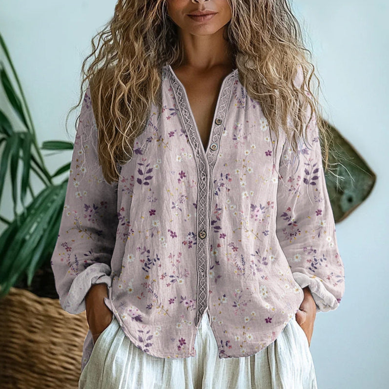 Dralira™ Vintage Bluse mit Print Modeberg Bern