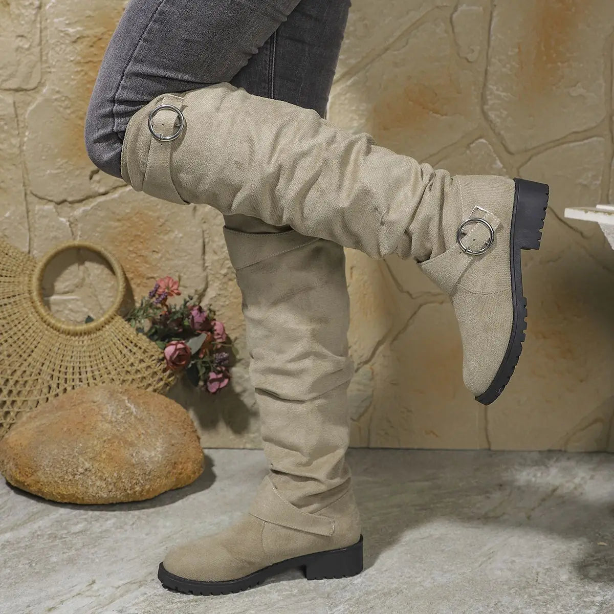 Women's Slouchy Knee High Boots Modeberg Bern