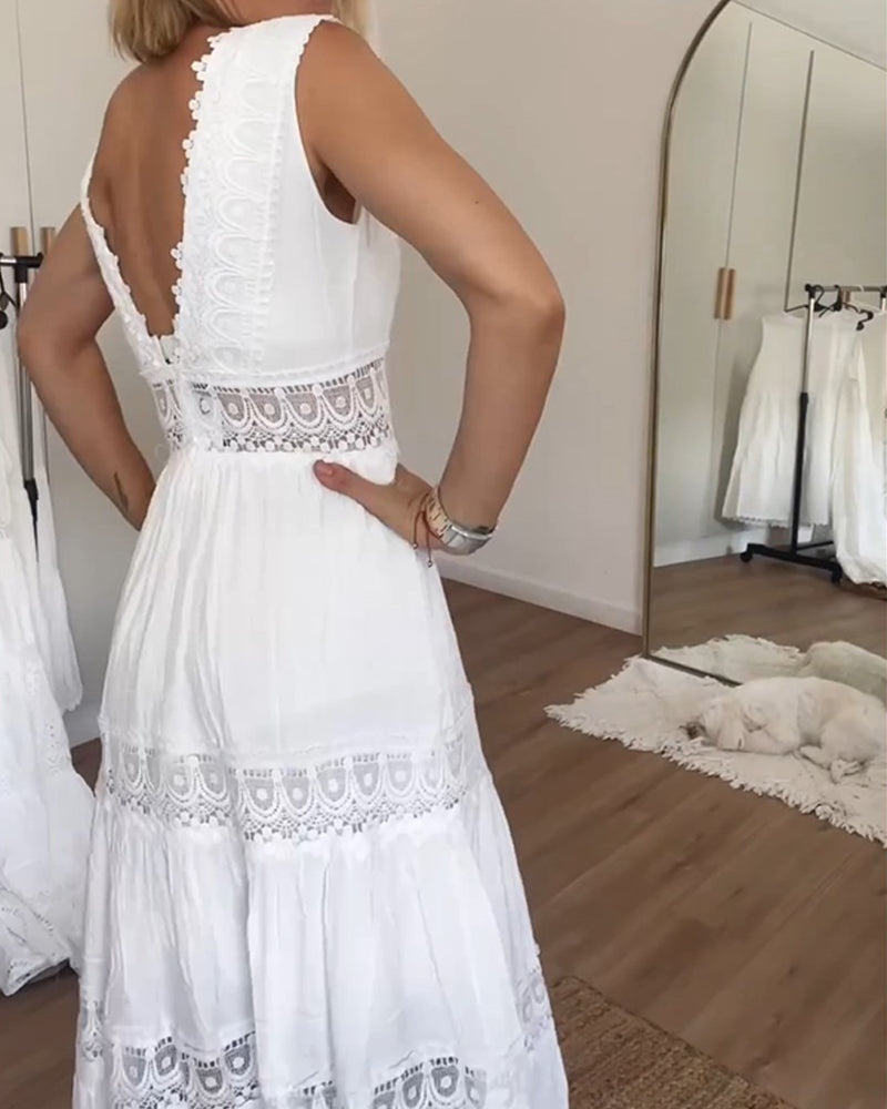 Saphira™  Boho-Midikleid mit Spitzendetails Modeberg Bern