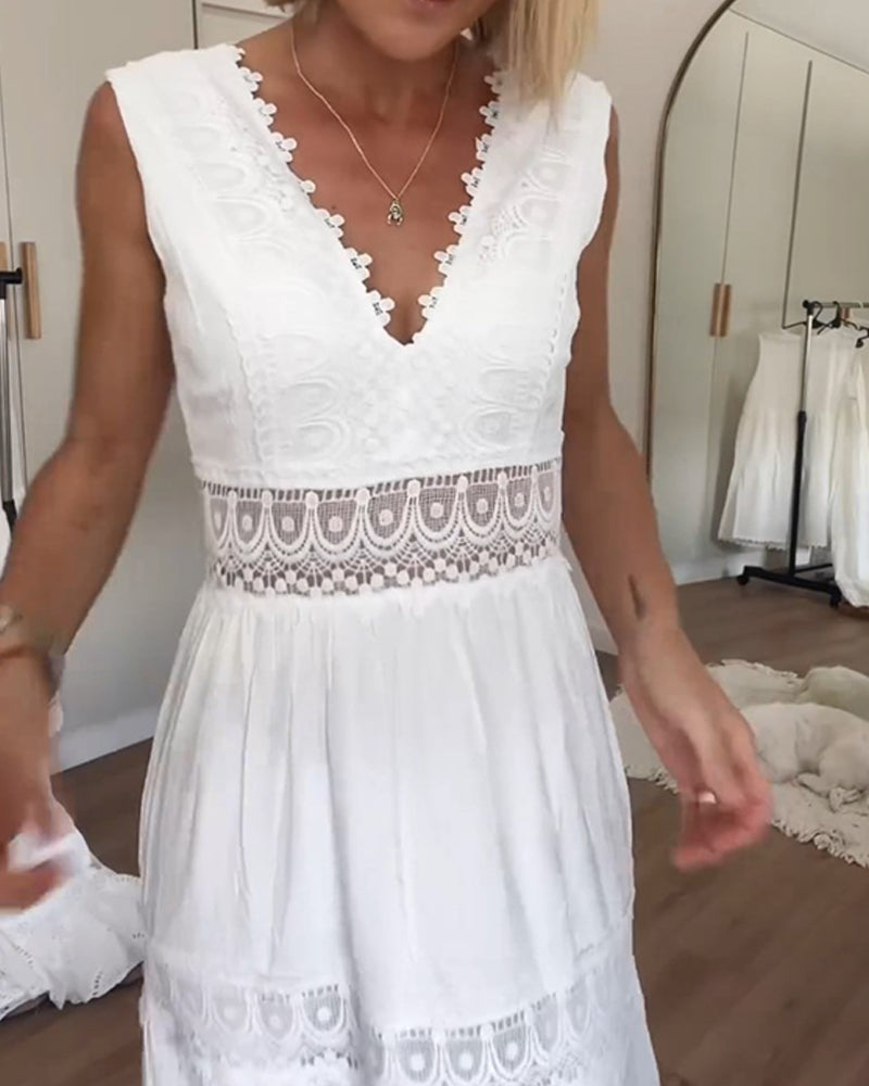 Saphira™  Boho-Midikleid mit Spitzendetails Modeberg Bern