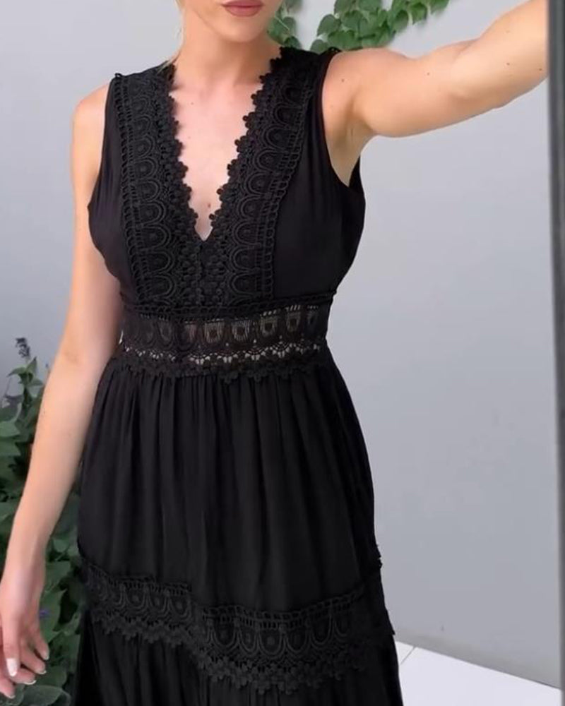 Saphira™  Boho-Midikleid mit Spitzendetails Modeberg Bern